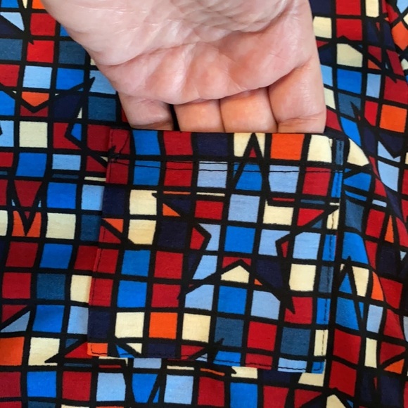 LuLaRoe woman’s Carly dress XS red blue stars - Picture 10 of 12